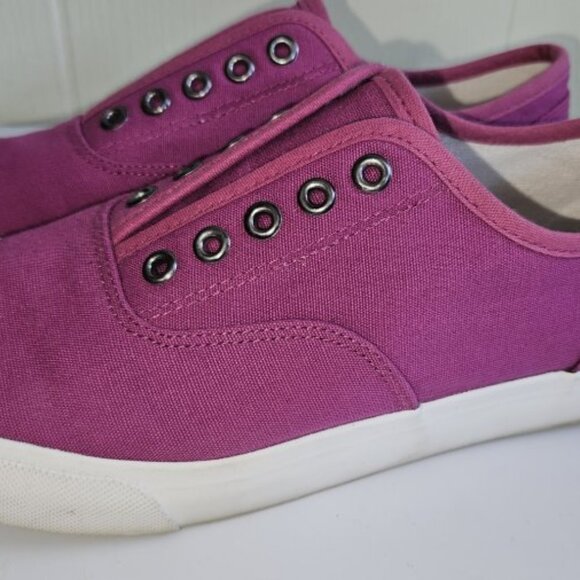 * Pink Tie Free Canvas Sneakers Ladies Size 8 - Picture 2 of 5